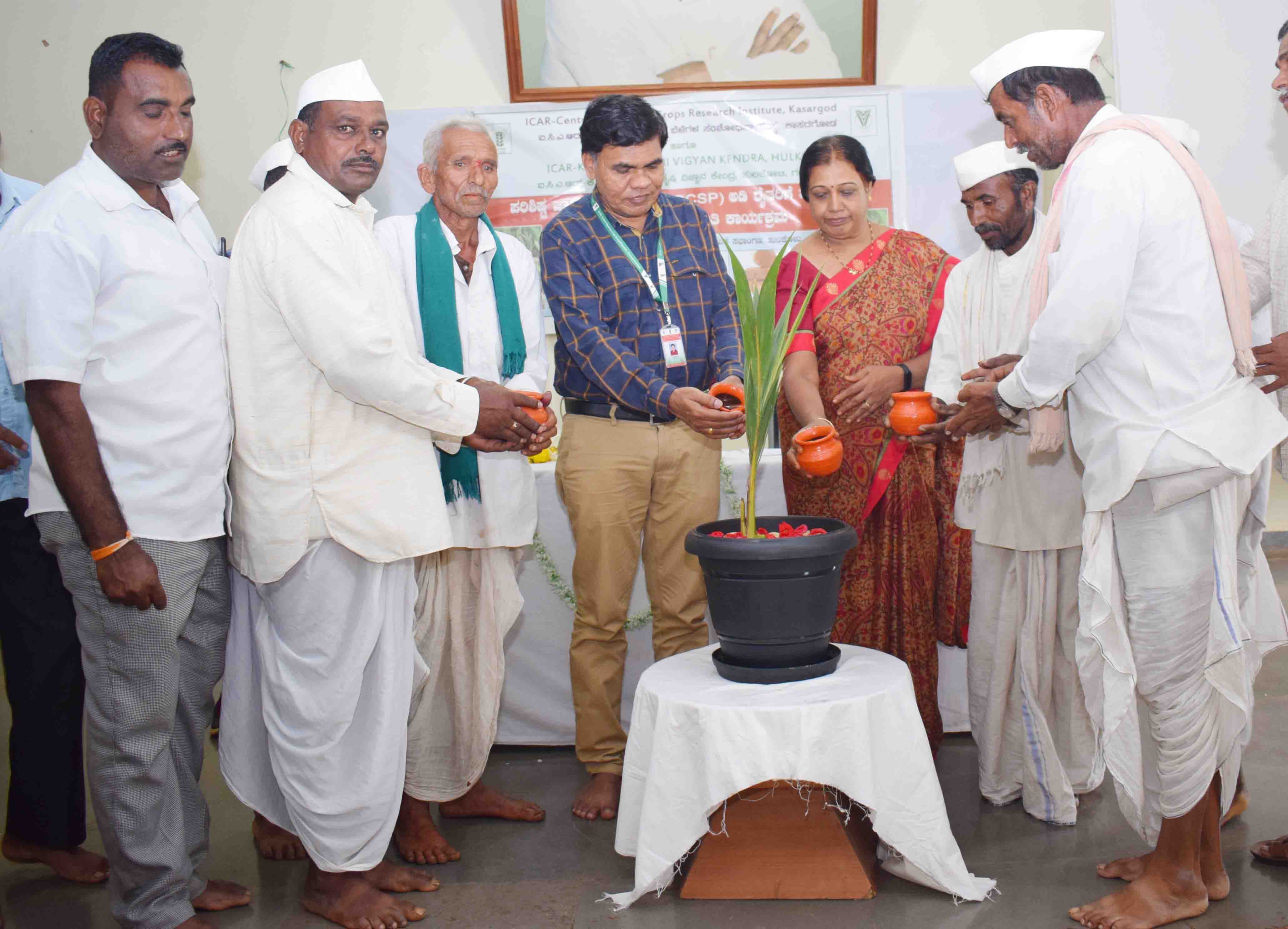 Photo for Training-cum-Coconut Seedling Distribution Program organized by ICAR-CPCRI under SCSP Scheme at KVK, Gadag, Karnataka